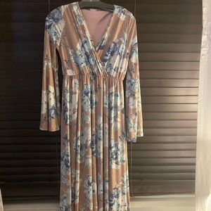 Pink Blush maternity long maxi dress